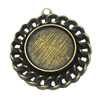 Zinc Alloy Cabochon Settings. Fashion Jewelry Findings. 31x28.5mm  Sold by Bag      
