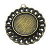 Zinc Alloy Cabochon Settings. Fashion Jewelry Findings. 31x28.5mm  Sold by Bag      