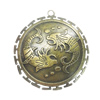 Zinc alloy Pendant, Fashion jewelry findings, Many colors for choice, Flat Round 69x64mm, Sold By PC
