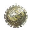 Zinc alloy Pendant, Fashion jewelry findings, Many colors for choice, Flat Round 69x64mm, Sold By PC