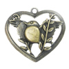 Zinc alloy Pendant, Fashion jewelry findings, Many colors for choice, Heart 55x59mm, Sold By PC
