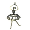Zinc alloy Pendant, Fashion jewelry findings, Many colors for choice, People 69x35mm, Sold By PC
