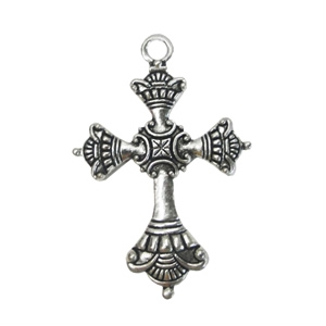 Zinc alloy Pendant, Fashion jewelry findings, Many colors for choice, Cross 51x34mm, Sold By Bag