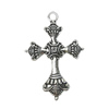 Zinc alloy Pendant, Fashion jewelry findings, Many colors for choice, Cross 51x34mm, Sold By Bag
