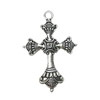 Zinc alloy Pendant, Fashion jewelry findings, Many colors for choice, Cross 51x34mm, Sold By Bag