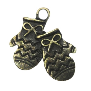Zinc alloy Pendant, Fashion jewelry findings, Many colors for choice, Gloves 19x17mm, Sold By Bag