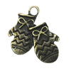 Zinc alloy Pendant, Fashion jewelry findings, Many colors for choice, Gloves 19x17mm, Sold By Bag