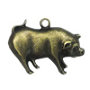 Zinc alloy Pendant, Fashion jewelry findings, Many colors for choice,Animal 21x31mm, Sold By Bag

