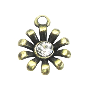Zinc alloy Pendant, Fashion jewelry findings, Many colors for choice,Flower 16.5x12.5mm, Sold By Bag