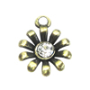 Zinc alloy Pendant, Fashion jewelry findings, Many colors for choice,Flower 16.5x12.5mm, Sold By Bag
