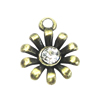 Zinc alloy Pendant, Fashion jewelry findings, Many colors for choice,Flower 16.5x12.5mm, Sold By Bag