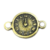 Connector. Fashion Zinc Alloy Jewelry Findings. Clock 14x12mm. Sold by Bag 
