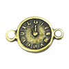 Connector. Fashion Zinc Alloy Jewelry Findings. Clock 14x12mm. Sold by Bag 