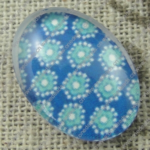 Glass Cabochons, Fashion accessories For settings,13x18mm, Sold by PC