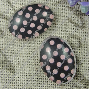 Glass Cabochons, Fashion accessories For settings, 30x40mm,Sold by PC