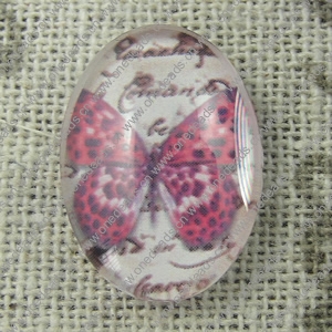 Glass Cabochons, Fashion accessories For settings, 30x40mm,Sold by PC