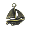 Pendant settings. Fashion Zinc Alloy Jewelry Findings. Boat 24x17mm, Sold by Bag  
