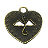 Zinc alloy Pendant, Fashion jewelry findings, Many colors for choice, Heart 19.5x17.5mm, Sold By Bag
