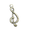Zinc alloy Pendant, Fashion jewelry findings, Many colors for choice, Musicalnote 27x11mm, Sold By Bag