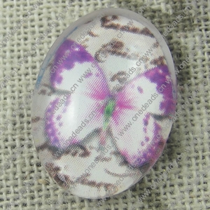 Glass Cabochons, Fashion accessories For settings, 30x40mm,Sold by PC