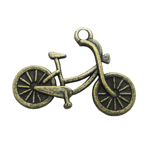 Zinc alloy Pendant, Fashion jewelry findings, Many colors for choice, Bicycle 21x26mm, Sold By Bag