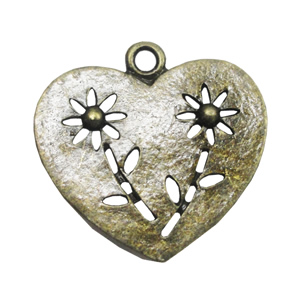 Zinc alloy Pendant, Fashion jewelry findings, Many colors for choice, Heart 29x306mm, Sold By Bag