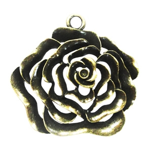 Zinc alloy Pendant, Fashion jewelry findings, Many colors for choice, Flower 50x53mm, Sold By PC