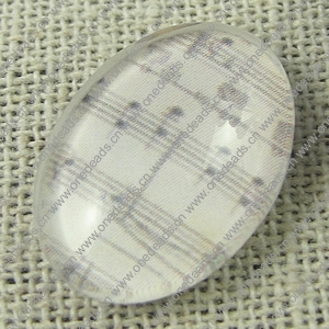 Glass Cabochons, Fashion accessories For settings, 30x40mm,Sold by PC