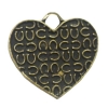 Zinc alloy Pendant, Fashion jewelry findings, Many colors for choice, Heart 22x22.5mm, Sold By Bag