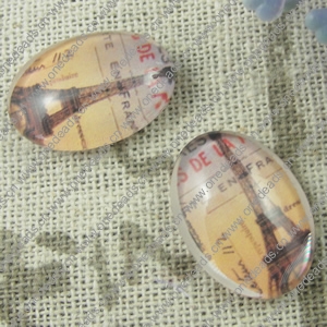 Glass Cabochons, Fashion accessories For settings, 30x40mm,Sold by PC