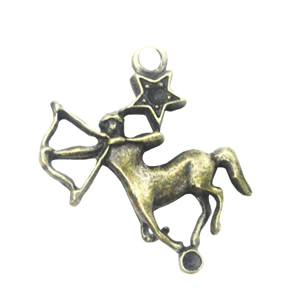 Zinc alloy Pendant, Fashion jewelry findings, Many colors for choice, Sagittarius 25x22mm, Sold By Bag