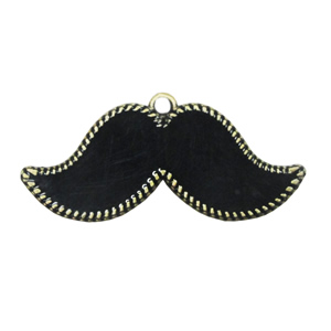 Zinc alloy Pendant, Fashion jewelry findings, Many colors for choice,Mustache 18x40mm, Sold By Bag