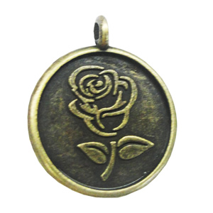 Zinc alloy Pendant, Fashion jewelry findings, Many colors for choice, Flat Round  30x25mm, Sold By Bag