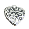 Zinc alloy Pendant, Fashion jewelry findings, Many colors for choice, Heart 24x22mm, Sold By Bag
