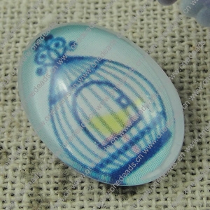 Glass Cabochons, Fashion accessories For settings, 30x40mm,Sold by PC