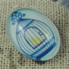 Glass Cabochons, Fashion accessories For settings,20x30mm, Sold by PC
