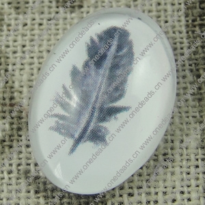 Glass Cabochons, Fashion accessories For settings,20x30mm, Sold by PC