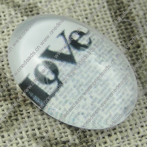 Glass Cabochons, Fashion accessories For settings, 30x40mm,Sold by PC