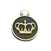 Zinc alloy Pendant, Fashion jewelry findings, Many colors for choice, Flat Round 15x12mm, Sold By Bag
