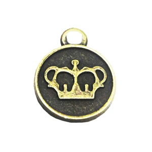 Zinc alloy Pendant, Fashion jewelry findings, Many colors for choice, Flat Round 15x12mm, Sold By Bag