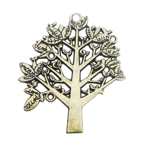 Zinc alloy Pendant, Fashion jewelry findings, Many colors for choice, Tree 42.5x36.5mm, Sold By Bag
