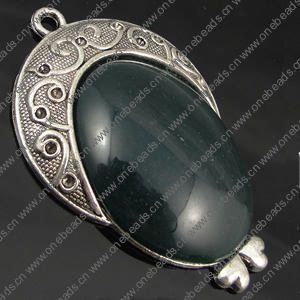 Pendant with Resin Cabochons. Fashion Zinc Alloy Jewelry Findings. 39x60mm. Sold by PC