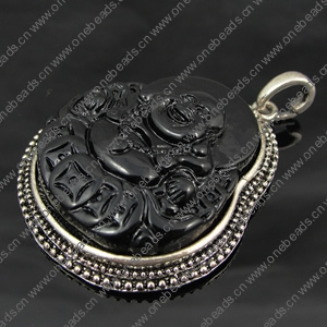 Pendant with Resin Cabochons. Fashion Zinc Alloy Jewelry Findings. 45x62mm. Sold by PC