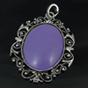 Pendant with Resin Cabochons. Fashion Zinc Alloy Jewelry Findings. 44x65mm. Sold by PC