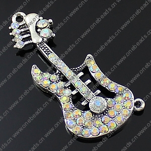 Crystal Zinc alloy Connector, Fashion jewelry findings, Many colors for choice, 67x31mm, Sold By PC