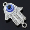 Crystal Zinc alloy Connector, Fashion jewelry findings, Many colors for choice, 22x35mm, Sold By Bag
