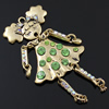 Crystal Zinc alloy Pendant, Fashion jewelry findings, Many colors for choice, 27x30mm, Sold By PC
