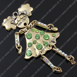 Crystal Zinc alloy Pendant, Fashion jewelry findings, Many colors for choice, 27x30mm, Sold By PC