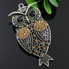 Crystal Zinc alloy Pendant, Fashion jewelry findings, Many colors for choice, Animal 40x81mm, Sold By PC