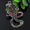 Crystal Zinc alloy Pendant, Fashion jewelry findings, Many colors for choice, Animal 68x40mm, Sold By PC
